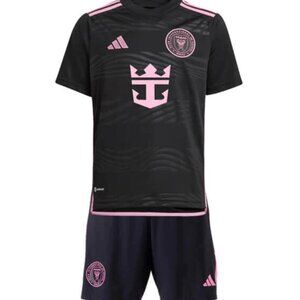 Black Inter Miami Away Jersey And Shorts 24/25 Adult